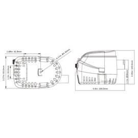 Automatische bilgepomp, 24V, 69 L/min (4140 L/uur)