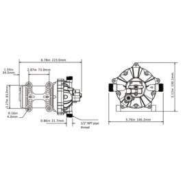 Heavy Duty Membraanpomp, 24V, 18.9 L/min, 4.2 bar