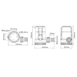 Automatische bilgepomp, 24V, 126 L/min, 5.5 Meter opvoerhoogte