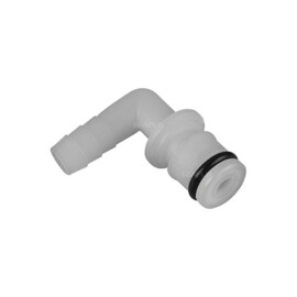 10 mm Haakse Slangtule, quick attach, geschikt voor 35 Serie Membraanpompen (5/8 QA x 3/8 Barb)